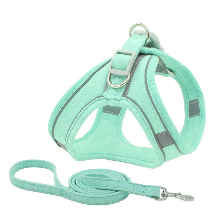 Suede Reflective Harness and Leash