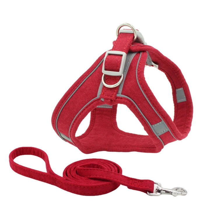 Suede Reflective Harness and Leash