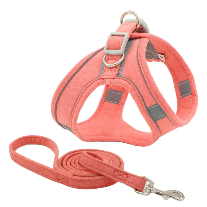 Suede Reflective Harness and Leash