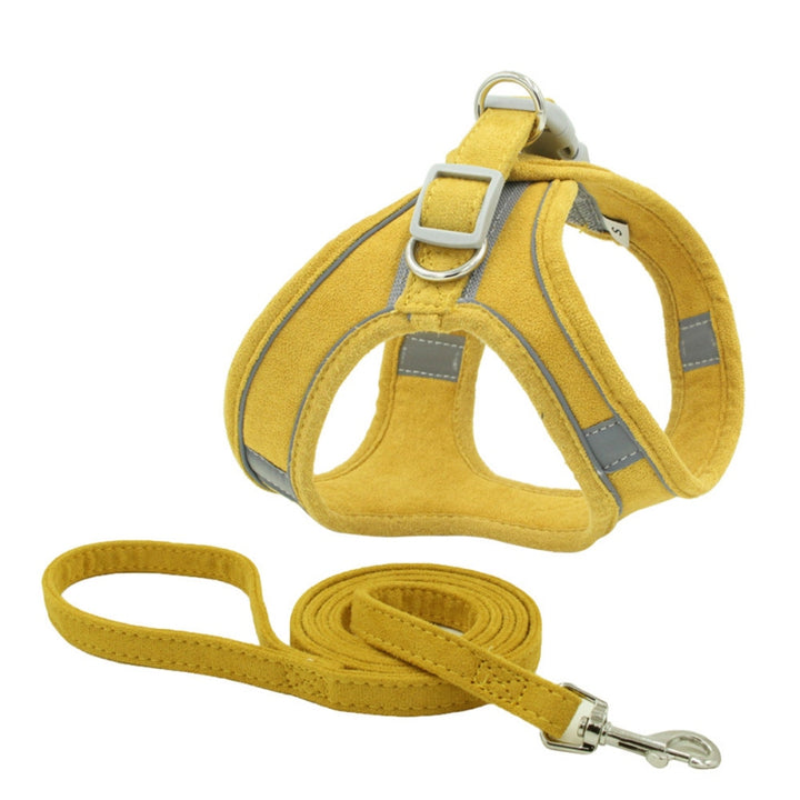 Suede Reflective Harness and Leash