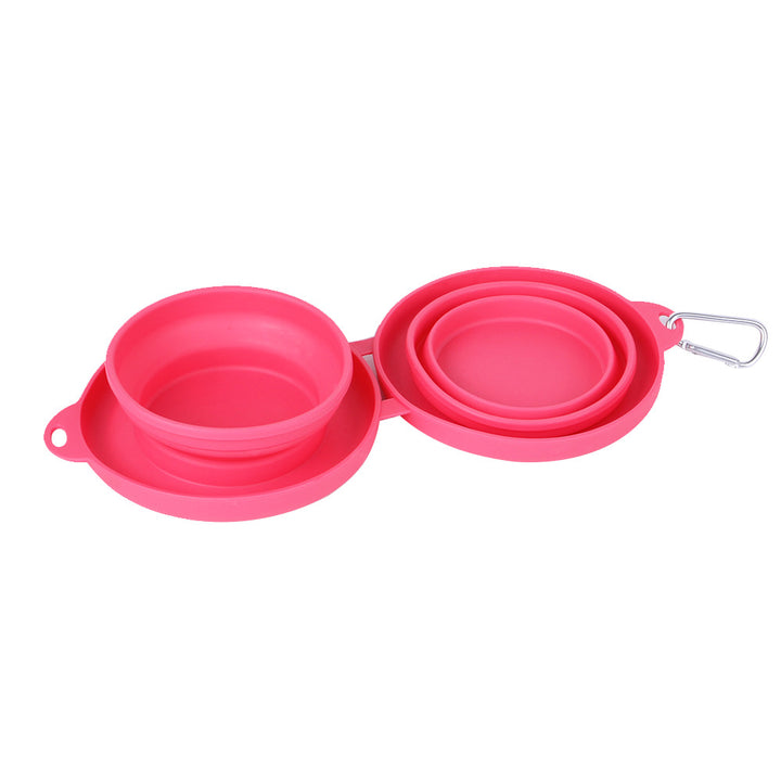 Outdoor Double Rubber Foldable Bowl